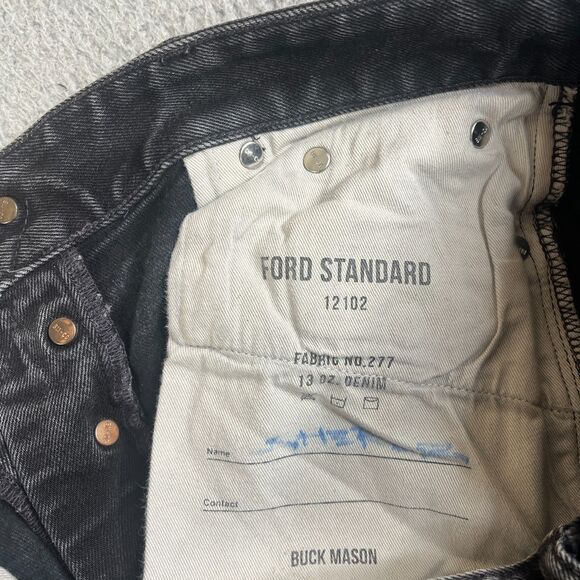 Buck Mason Jeans Men 30x34 Ford Standard Straight Button Fly Double Dipped 13 oz - Picture 5 of 12